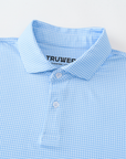 Elevation Polo Blue Houndstooth - Blue