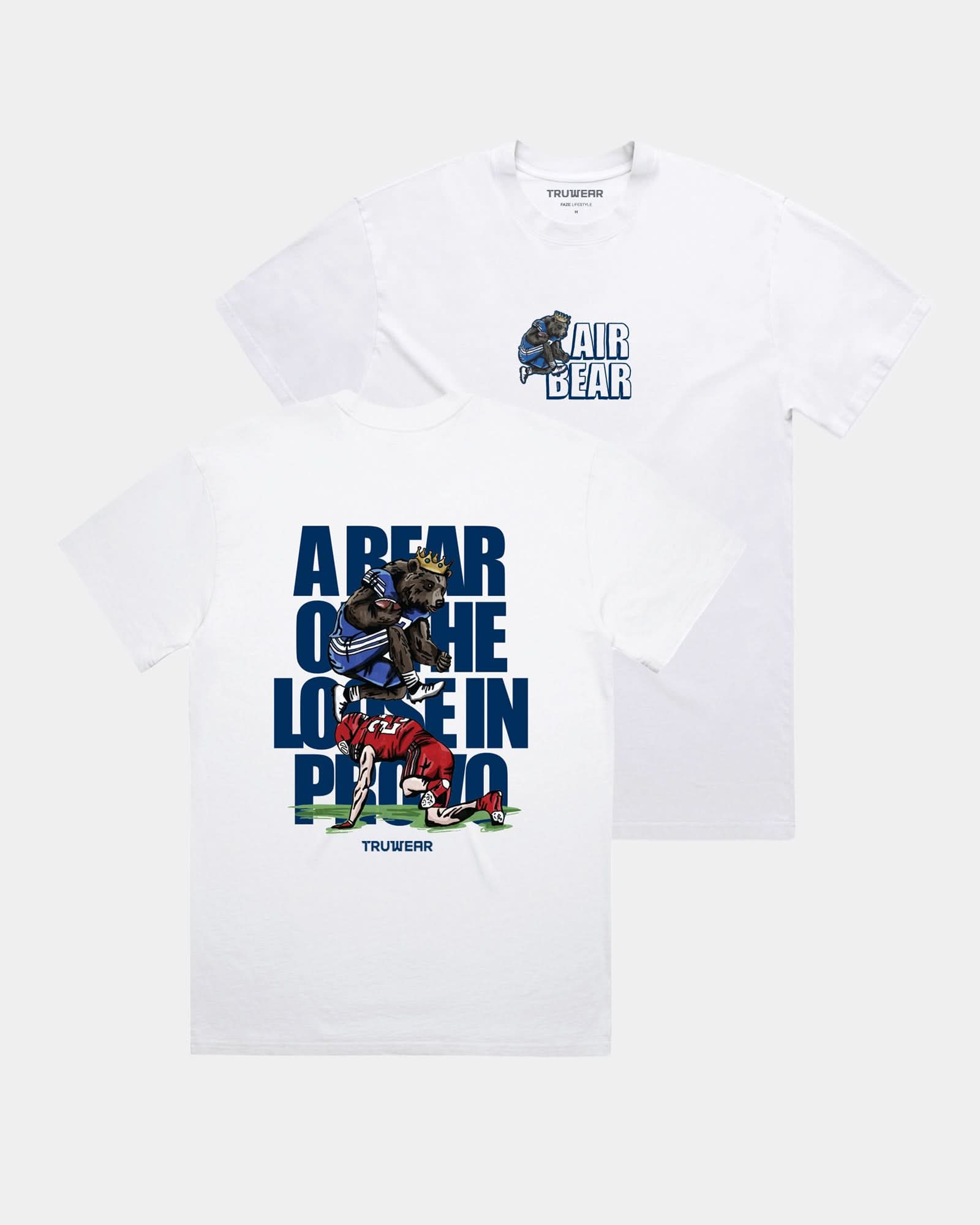 LE BYU Air Bear T-Shirt White Youth and KIds