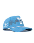 Powder Blue Corduroy Cougar Y Rope Hat - Blue