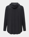 Hooded Cardinal Long Sleeve Black Workout Shirt