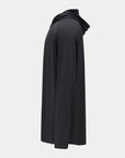 Hooded Cardinal Long Sleeve Black Workout Shirt