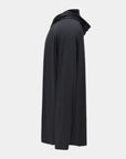 Hooded Cardinal Long Sleeve Black Workout Shirt - Cardinal