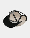 Cream Black Cord Brim Fade Hat - Cream