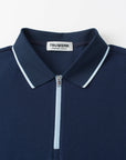 Vanguard Zip Polo Navy Collar