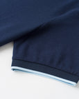 Vanguard Zip Polo Navy Sleeve