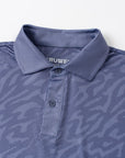 Elevation Polo Tiger Stripe Steel Blue - Blue