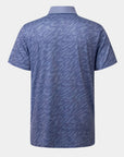 Elevation Polo Tiger Stripe Steel Blue - Blue