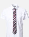 Immortal Tie Checkered Maroon Blue - Maroon