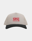 SDSU Cream Black Cord Brim Fade Hat