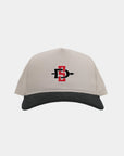 SDSU Cream Black Cord Brim Fade Hat