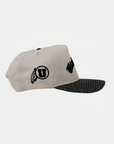 UofU Fade Hat Natural and Houndstooth Utes Arch