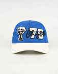 BYU Fade Hat Royal Natural Brim 2 Logo Y – front view