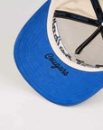 BYU Fade Hat Natural Royal Brim 2 Logo BYU – underbrim