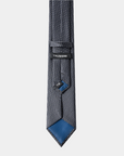 Elite Silk Tie T Pattern Dark Blue - Blue