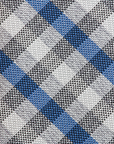 Immortal Royal Blue & Grey Checkered Dress Tie - Blue &