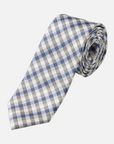 Immortal Royal Blue & Grey Checkered Dress Tie - Blue &