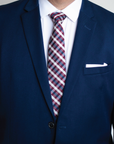 Immortal Tie Checkered Red White Navy - Red