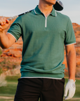 Vanguard Zip Polo Fairway Green 2