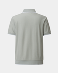 Vanguard Zip Polo Slate Green Back