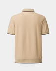 Vanguard Zip Polo Tan Back