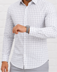 Phenom Professional Grey Tartan Dress Shirt