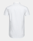 Phenom Classic Grey Tartan Short Sleeve Dress Shirt - Grey