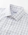 Phenom Classic Grey Tartan Short Sleeve Dress Shirt - Grey
