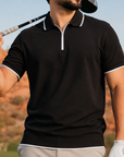 Vanguard Zip Polo Black