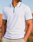 Vanguard Zip Polo White