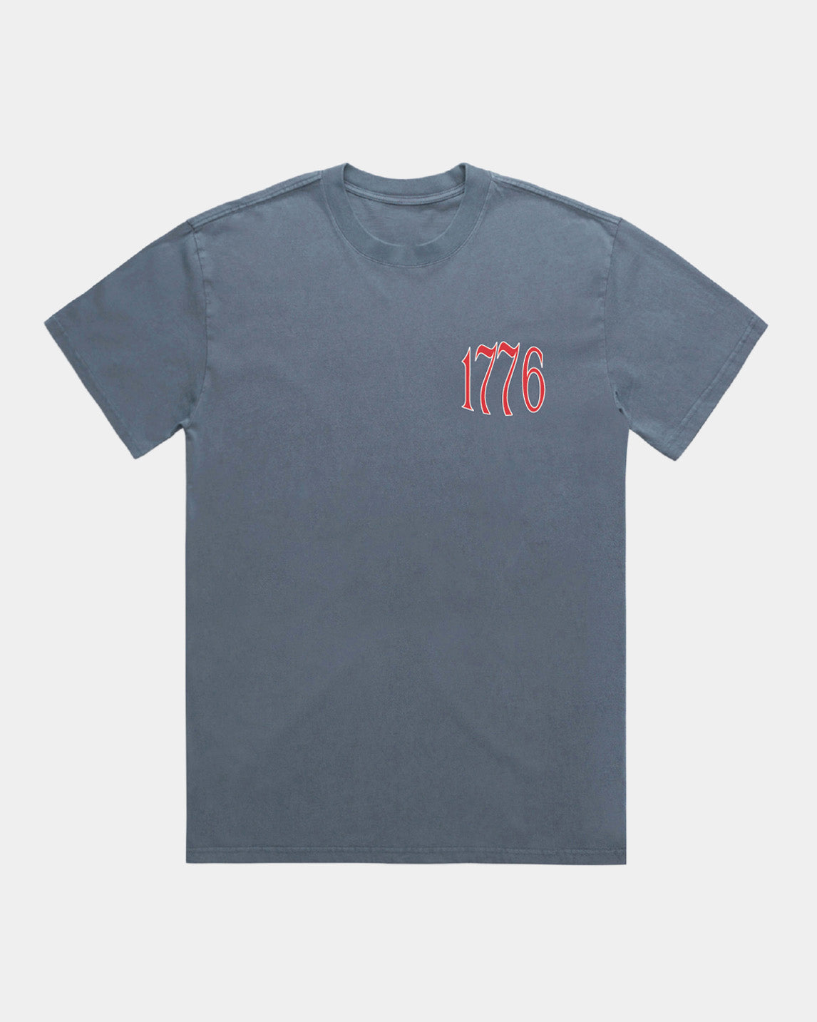4th of July 1776 USA Faded Indigo T-shirt