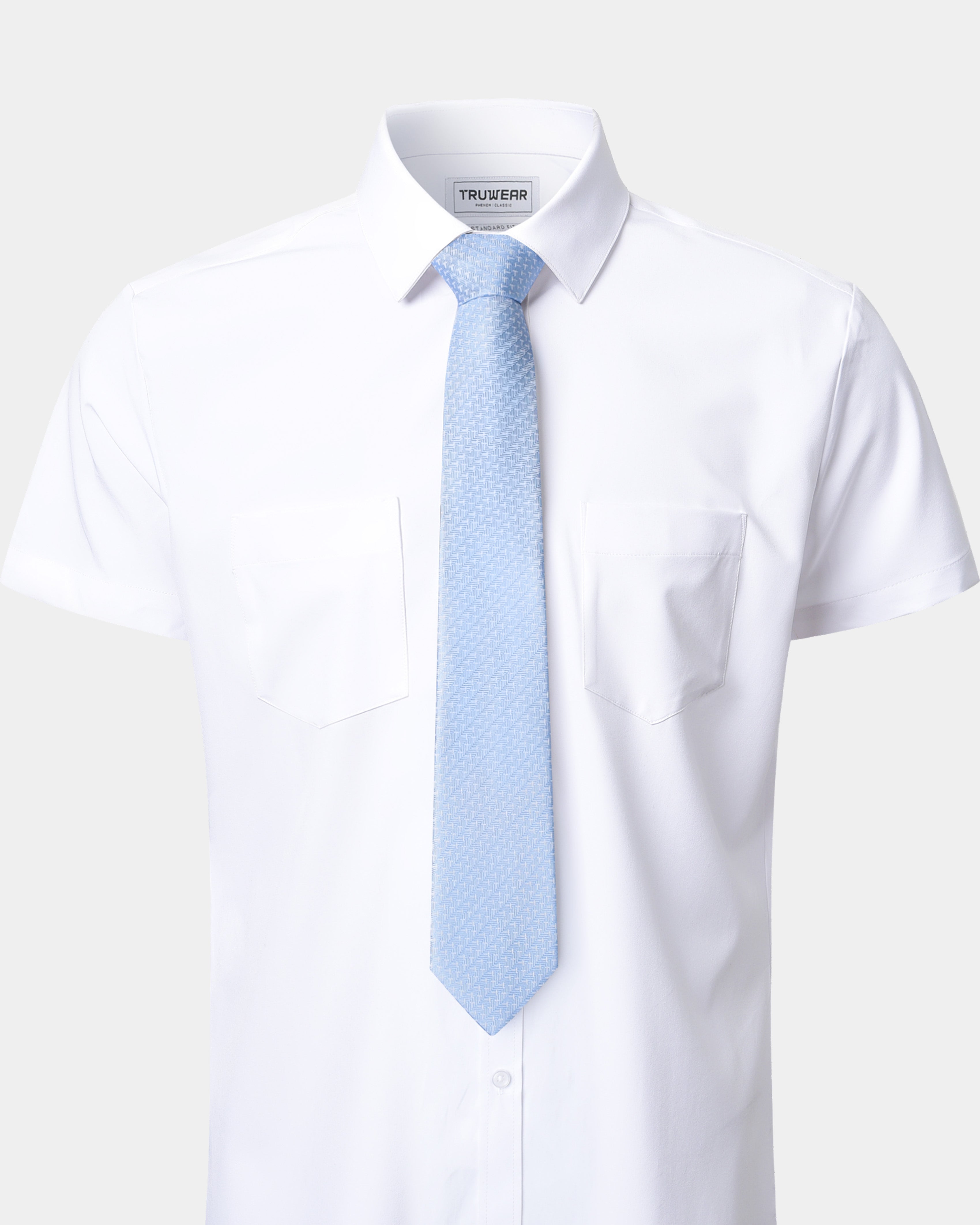 Elite Silk Tie T Pattern Light Blue