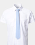 Elite Silk Tie Geometric Pattern Light Blue