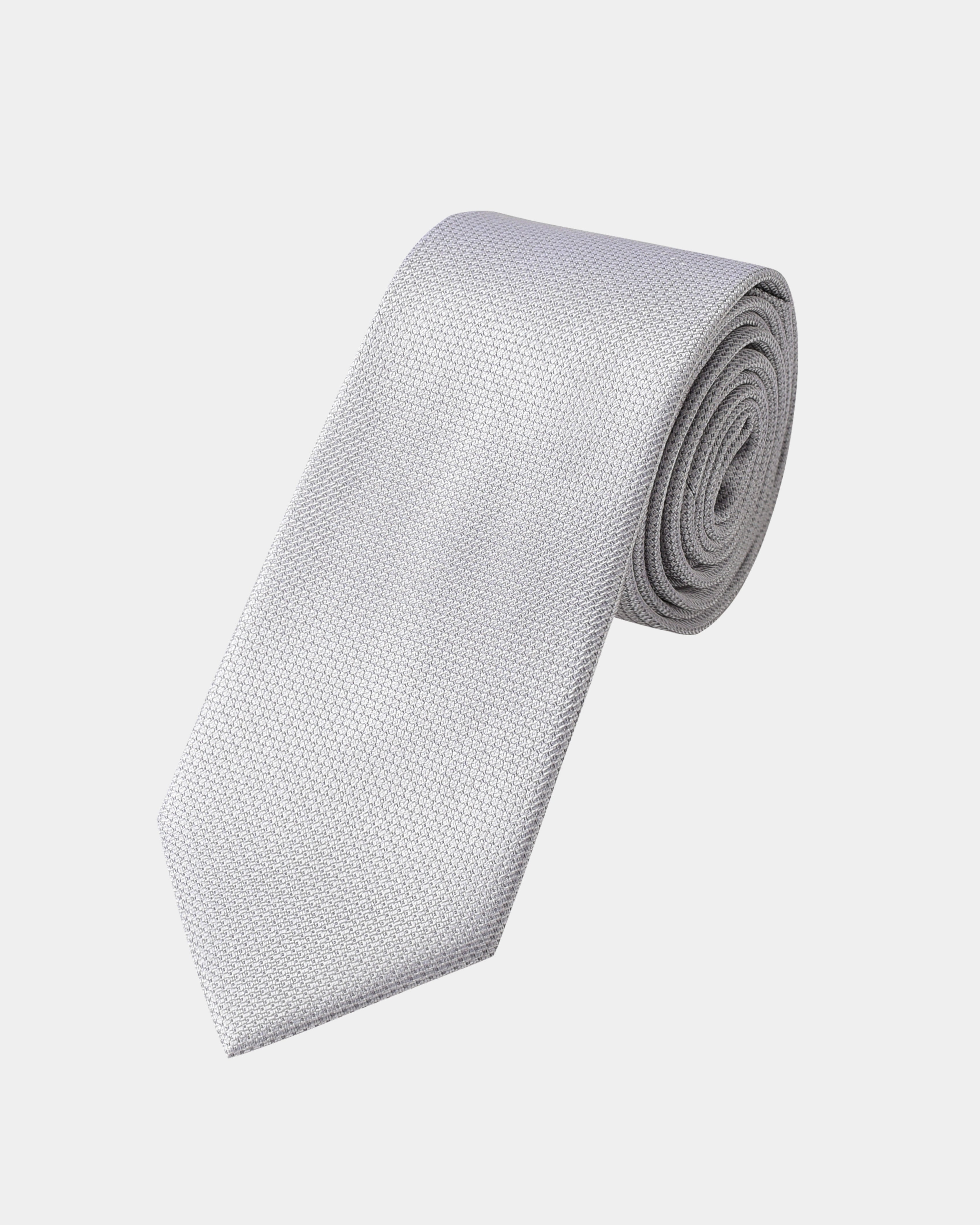 Elite Silk Tie Geometric Pattern Creme