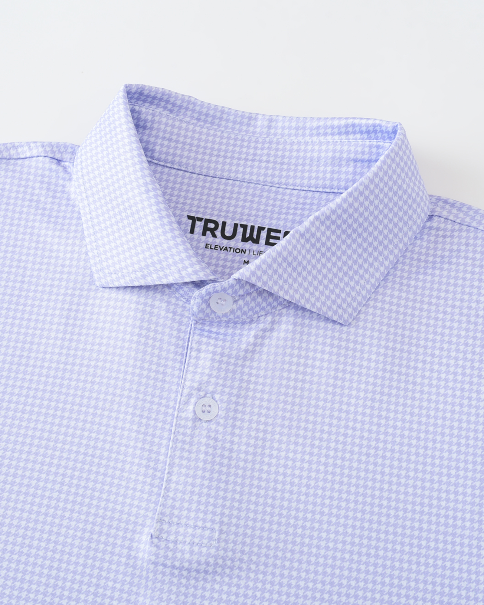 Elevation Polo Purple Houndstooth