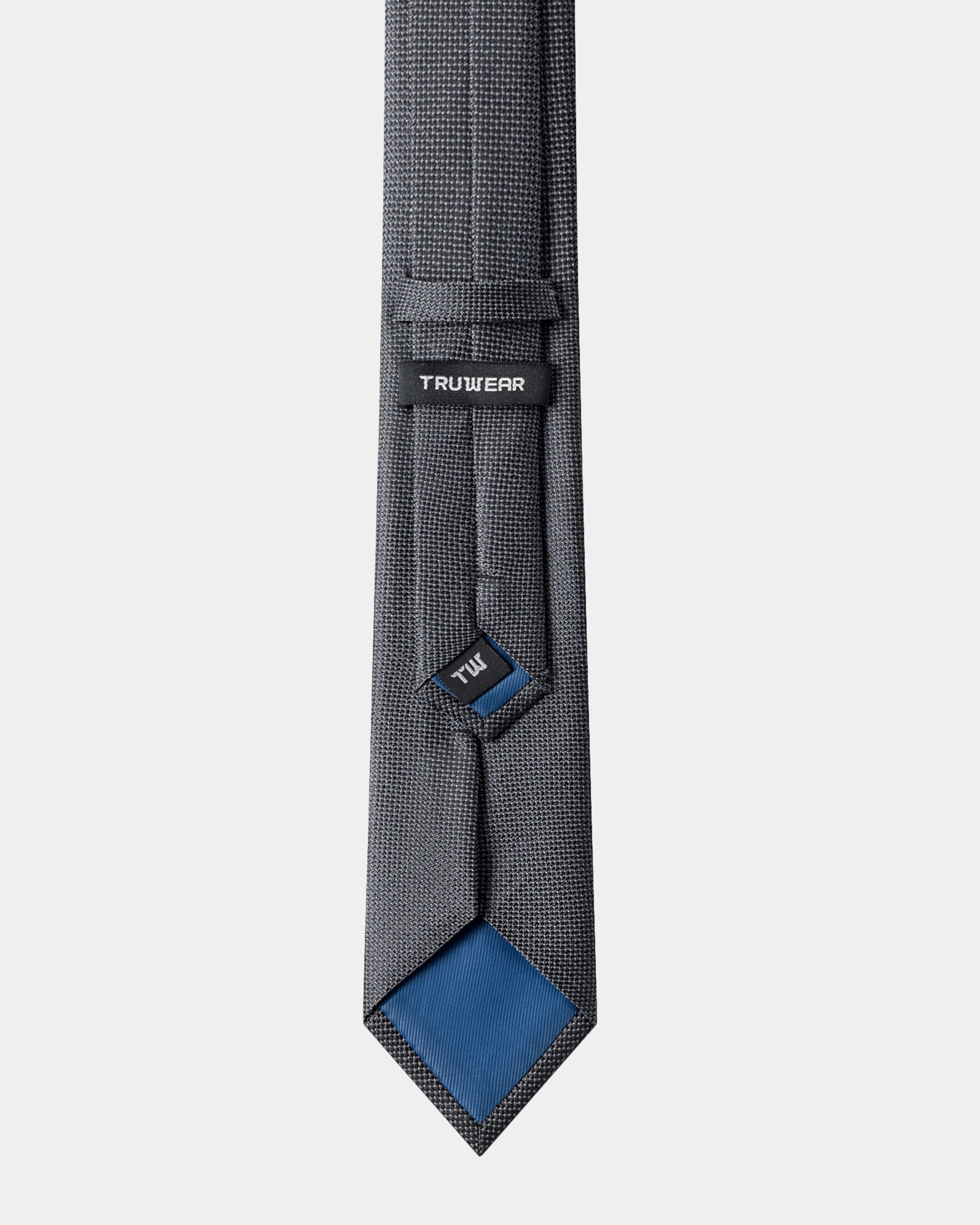 Elite Silk Tie Geometric Pattern Navy