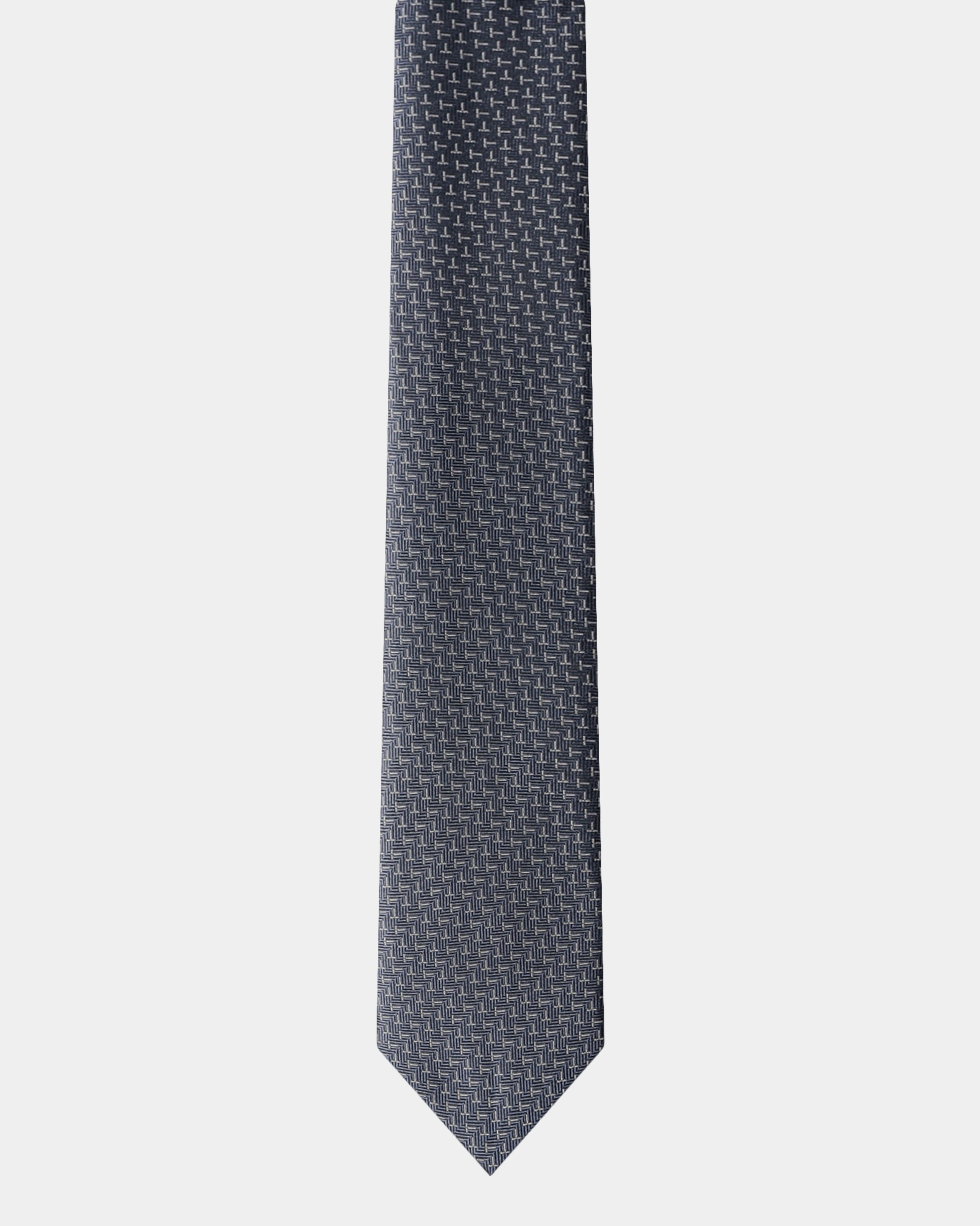 Elite Silk Tie T Pattern Dark Blue