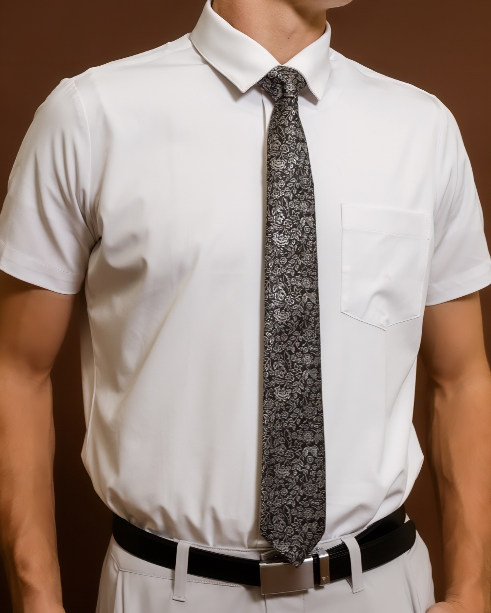 Phenom Classic White Short Sleeve Dress Shirt