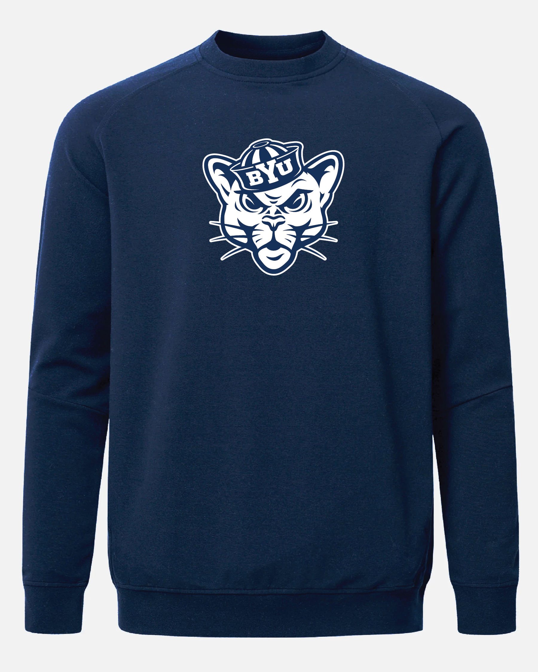 BYU Meridian Heather Navy Crewneck