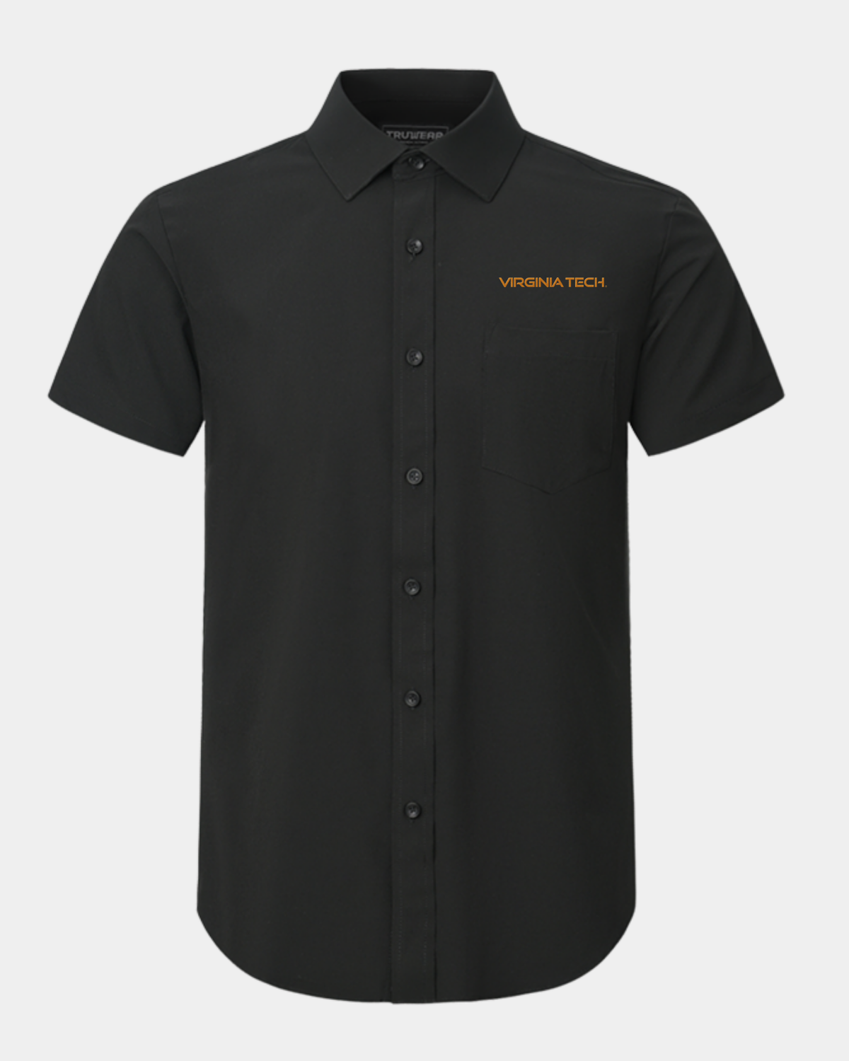 VT Phenom Classic Black Short Sleeve Dress Shirt