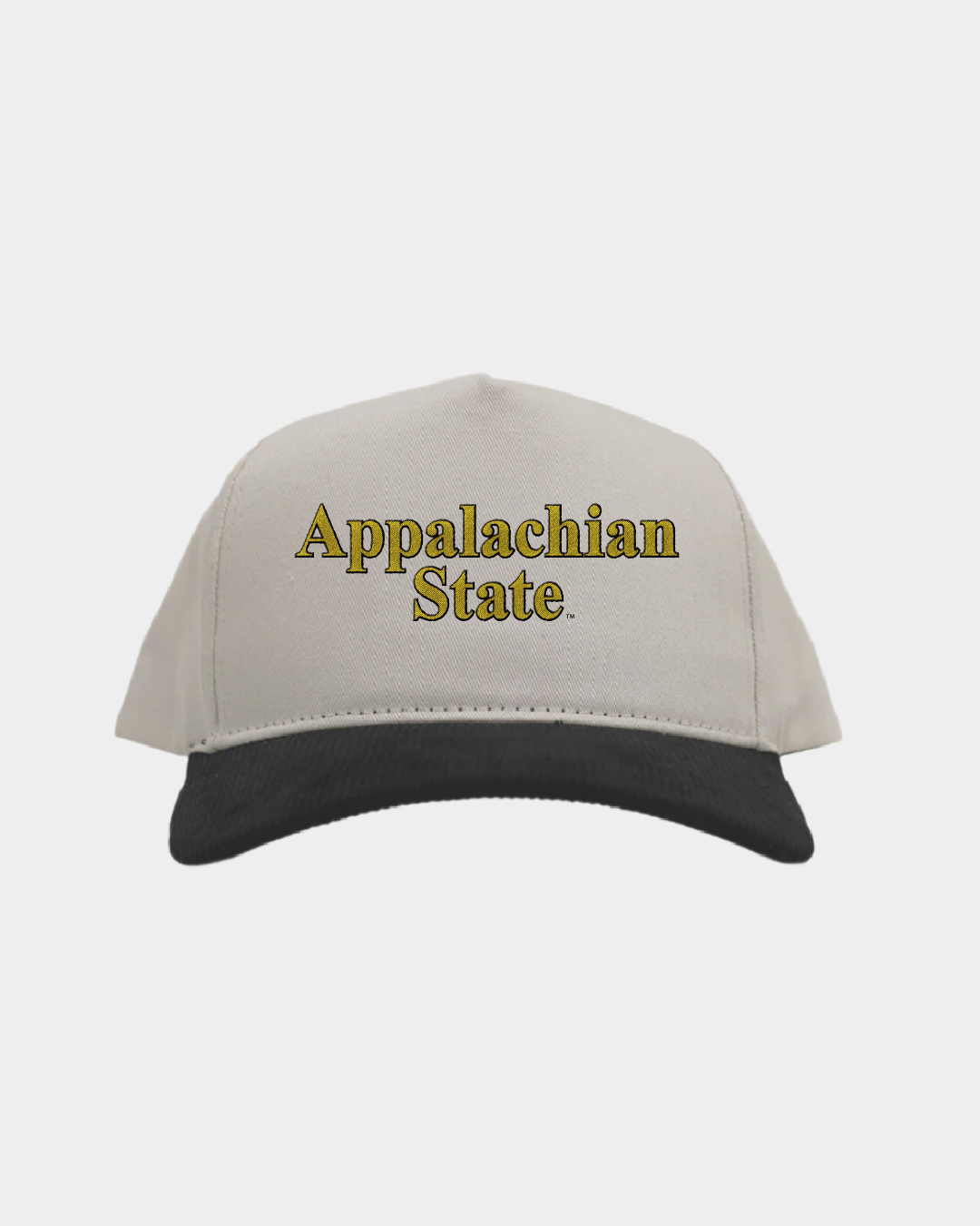 App State Cream Black Cord Brim Fade Hat