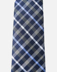 Immortal Charcoal Powder Blue & Navy Stripe Tie