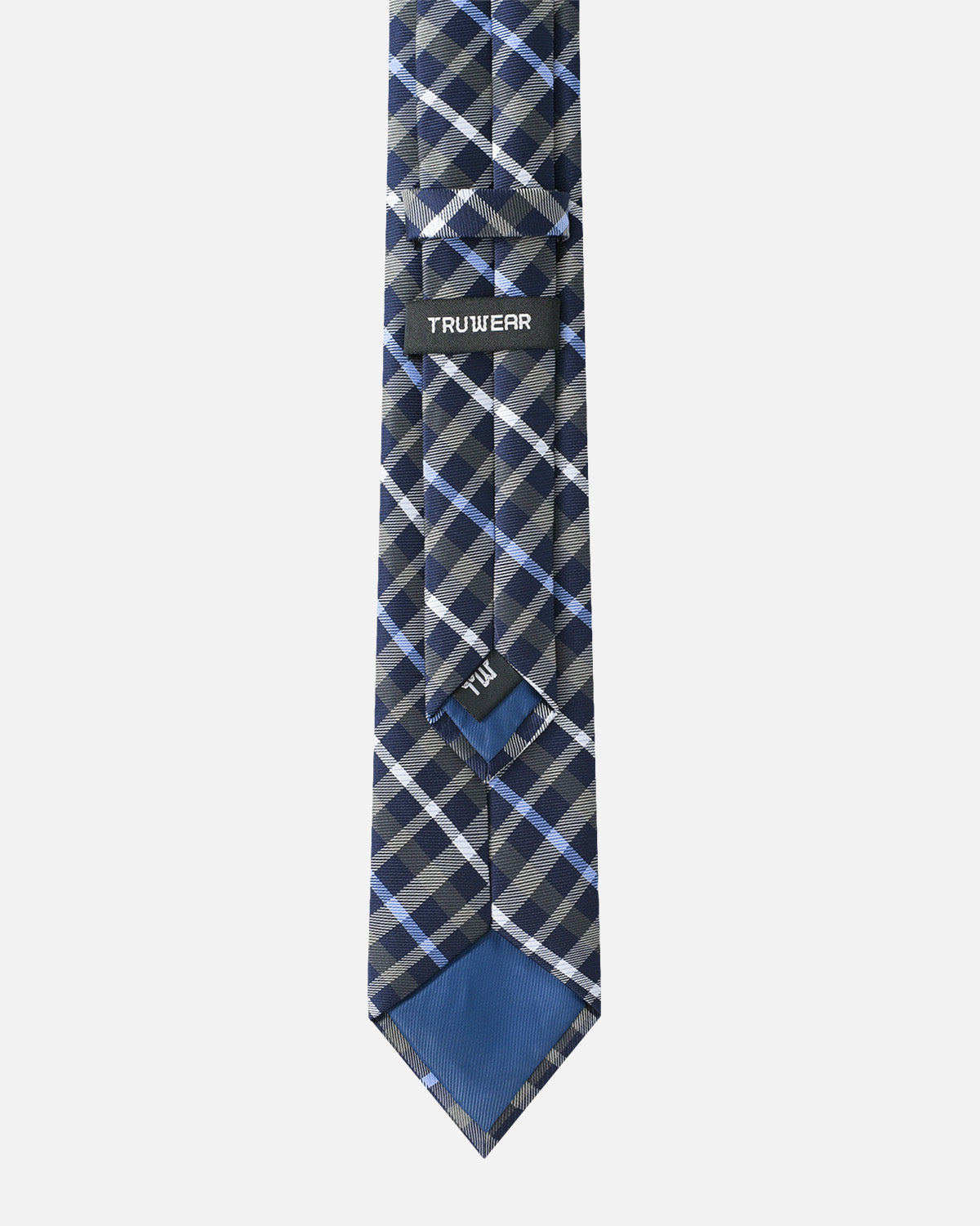 Immortal Charcoal Powder Blue &amp; Navy Stripe Tie