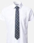 Immortal Charcoal Powder Blue & Navy Stripe Tie