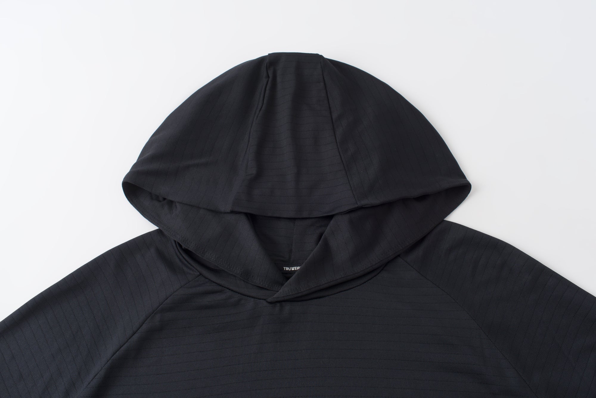 Hooded Cardinal Long Sleeve Black Workout Shirt - Cardinal