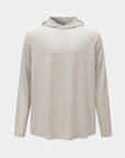 Hooded Cardinal Long Sleeve Cream Workout Shirt