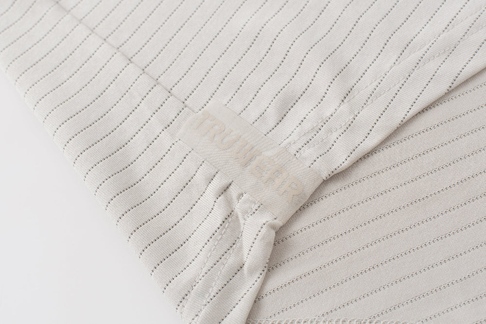 Hooded Cardinal Long Sleeve Cream Workout Shirt