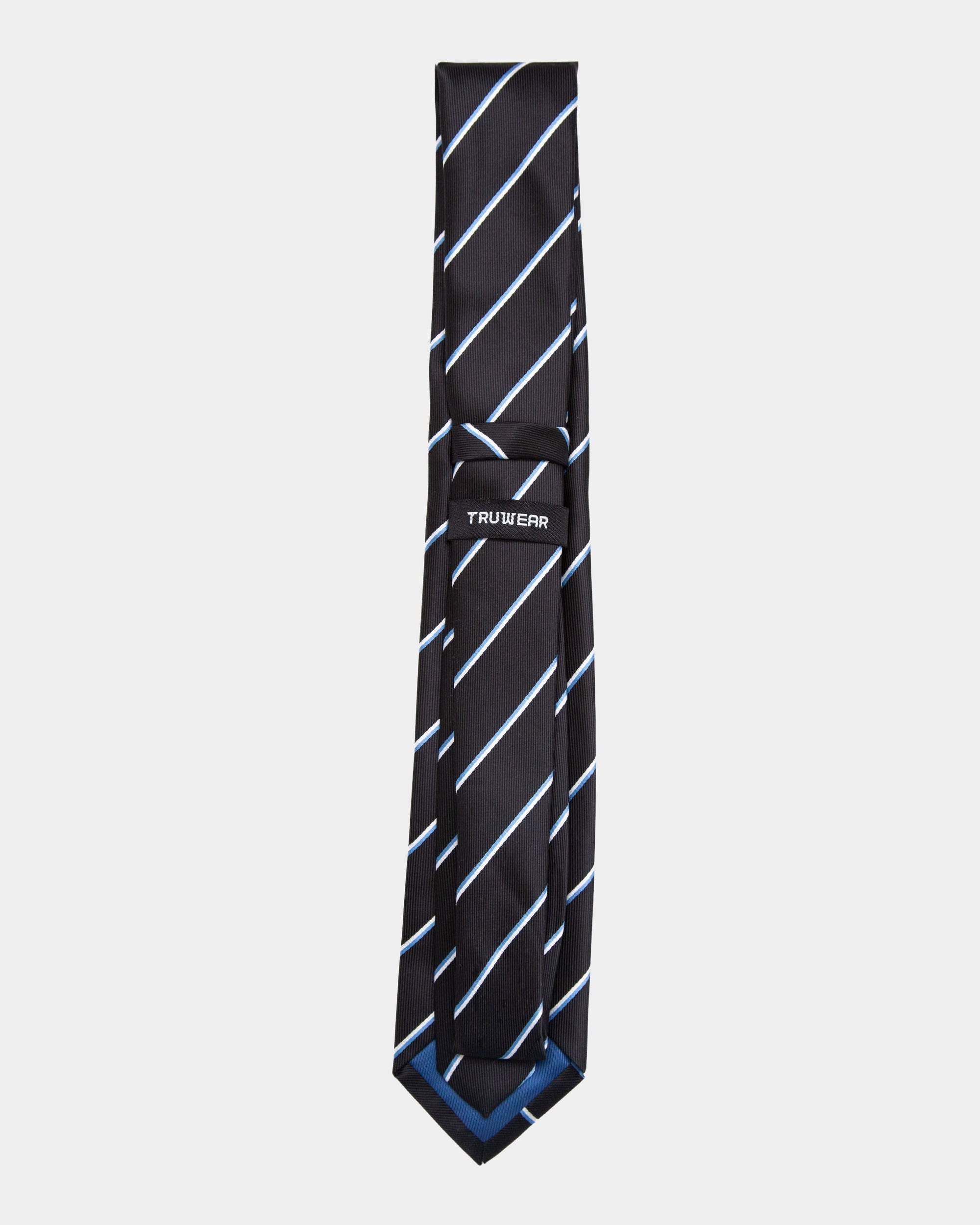 Immortal Black and Blue Stripe Tie - Black