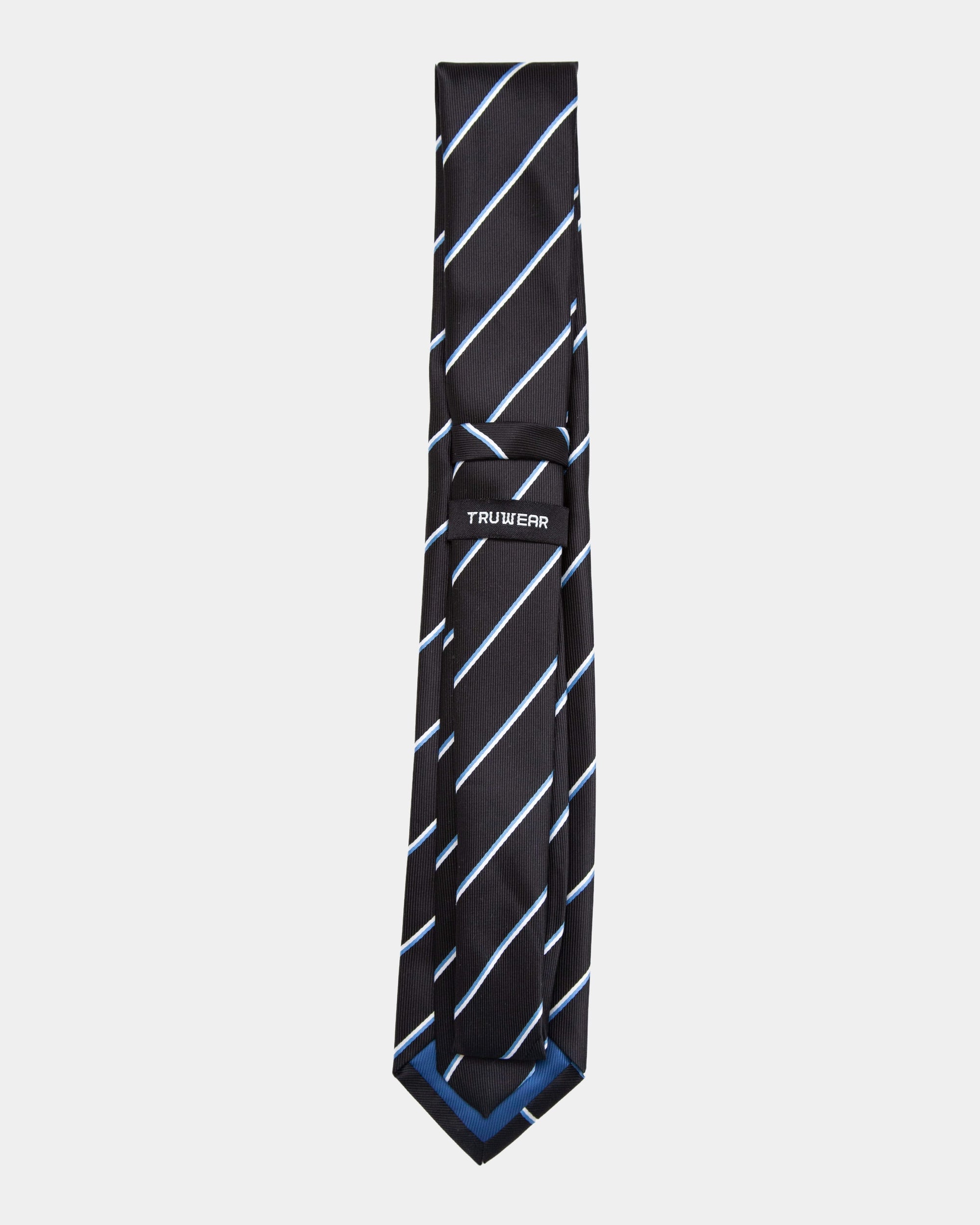 Immortal Black and Blue Stripe Tie - Black