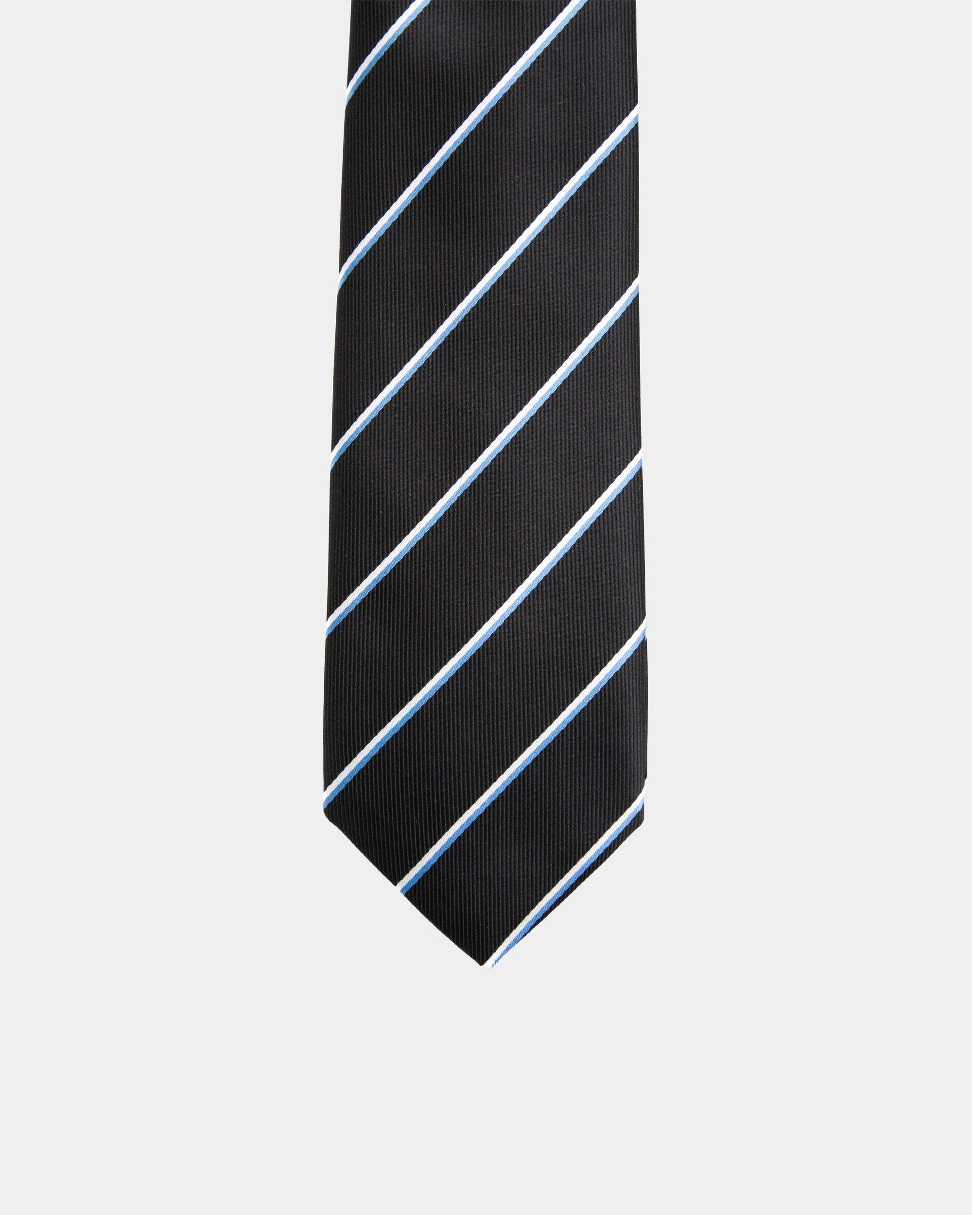 Immortal Black and Blue Stripe Tie - Black