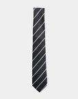 Immortal Black and Blue Stripe Tie - Black